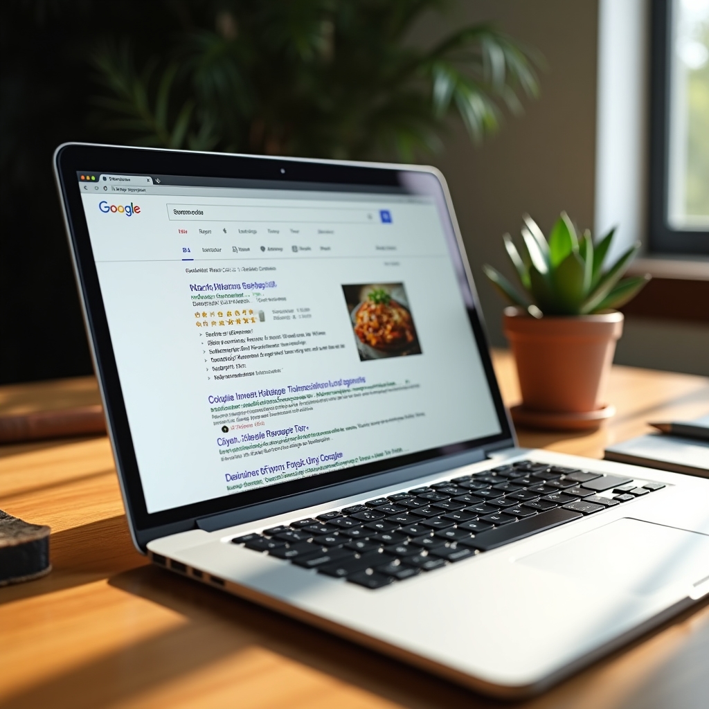 Google search result showing rich snippet with star ratings from schema markup